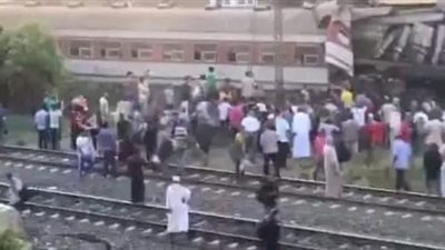 حاډث قطار الزقازيق 