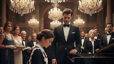 أمر الخادمة أن تعزف على البيانو 